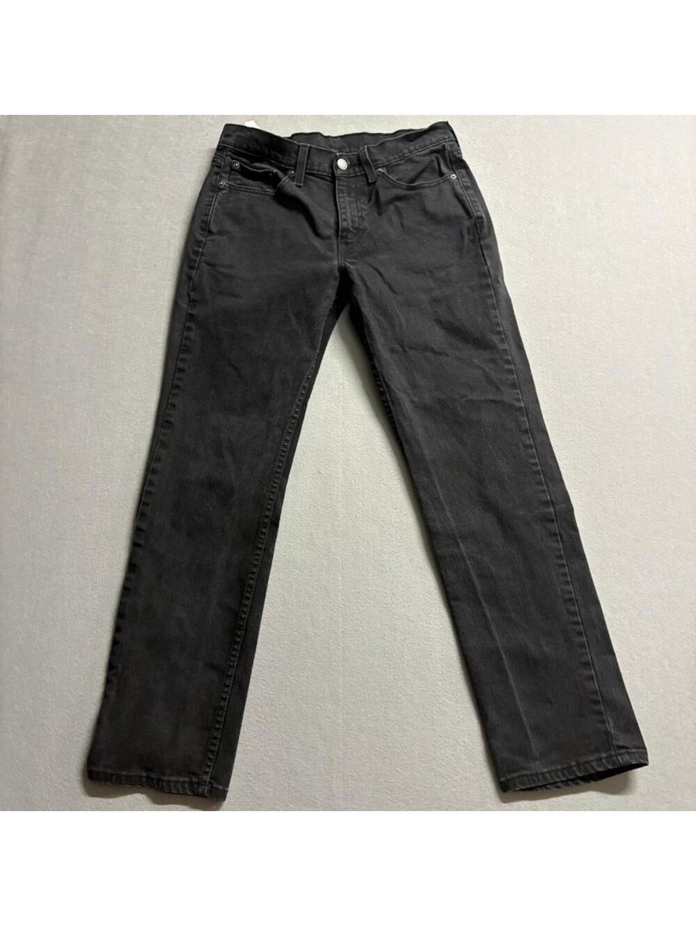 Levi's 514 Straight Fit Jeans Mens 30x30 Black Denim Waterless